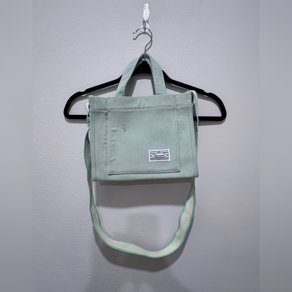 Mint Green Canvas Tote Bag